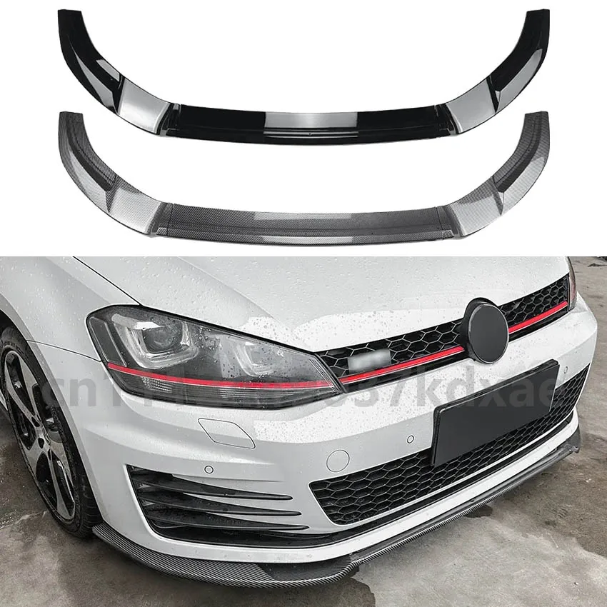 

For 2013-2016 Volkswagen Golf 7 MK7.5 GTI R Rline Maxton Style Car Front Bumper Lip Spoiler Splitter Protector Cover Body Kits