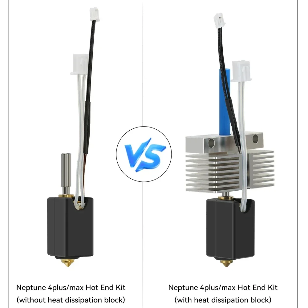 Kit Hotend per stampante 3D Neptune 4 PLUS/4 MAX assemblare completamente Hotend interamente in metallo con accessori per stampanti 3D con ugello