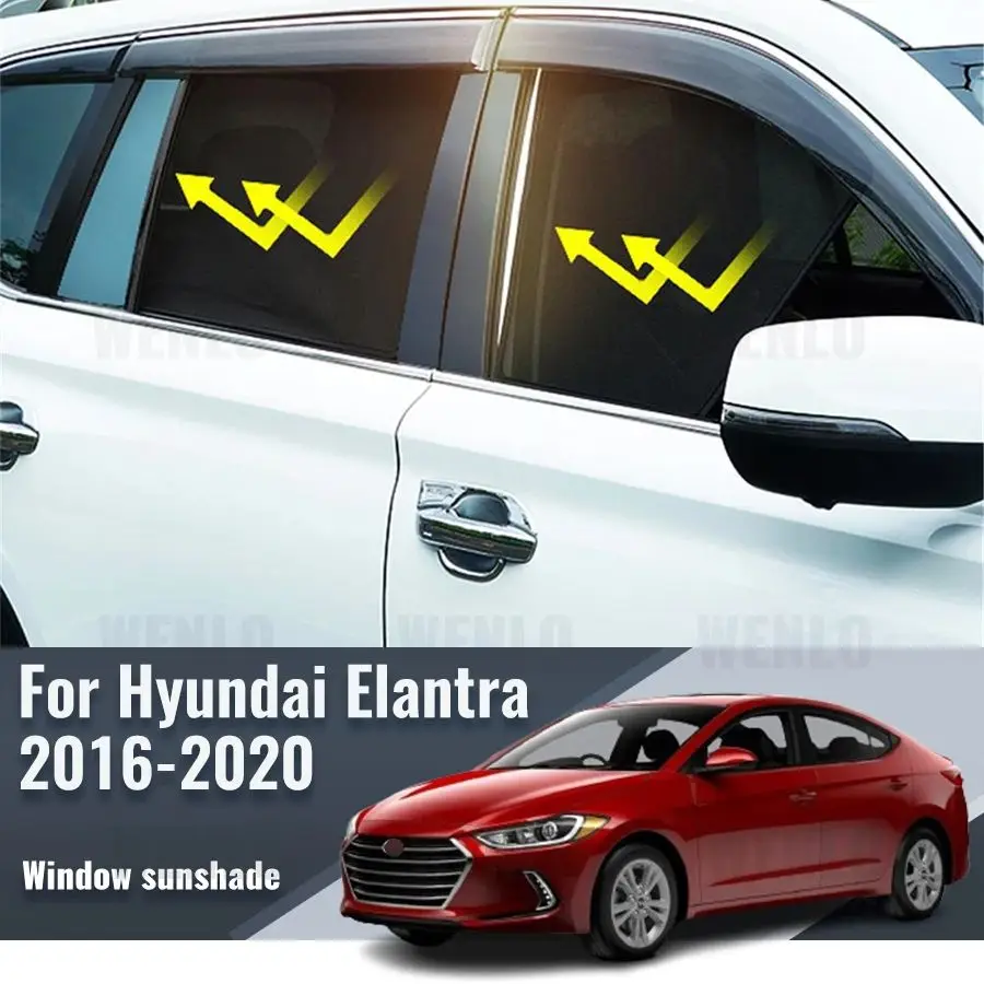 

For Hyundai Elantra AD 2016 2017 2018 2019 2020 Magnetic Car Sunshade Front Windshield Curtain Rear Side Window Sun Shade Shield