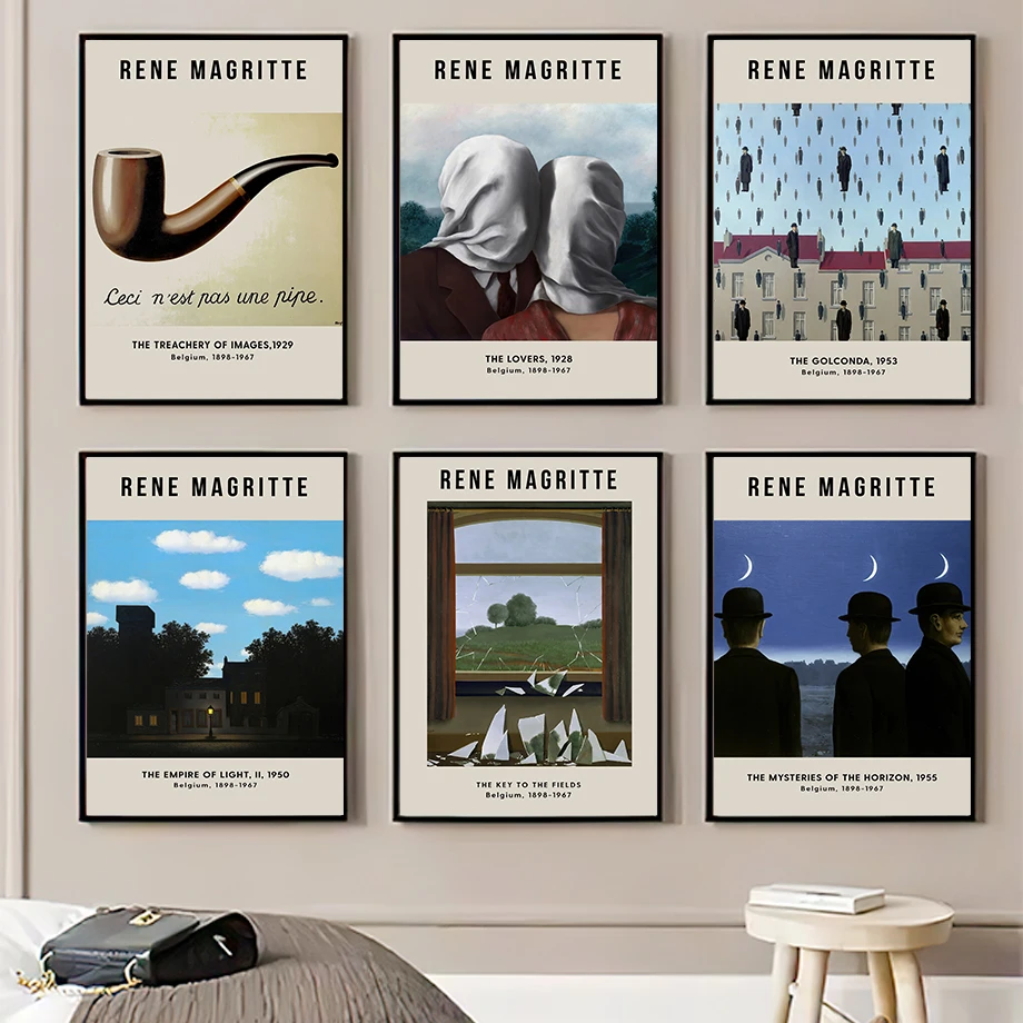 Рене Магриттт Голконда, сюрреализм, современное настенное искусство, холст, картина, плакаты на скандинавскую тему и принты, настенные панно для декора гостиной Рене Магриттт Голконда, сюрреализм, современное настенное искусство, холст, картина, плакаты на скандинавскую тему и принты, настенные панно для декора гостиной