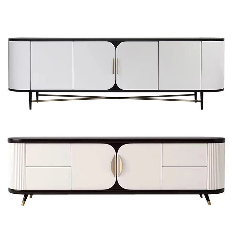 Modern light luxury solid wood TV cabinet, simple TV cabinet is suitable for small apartments