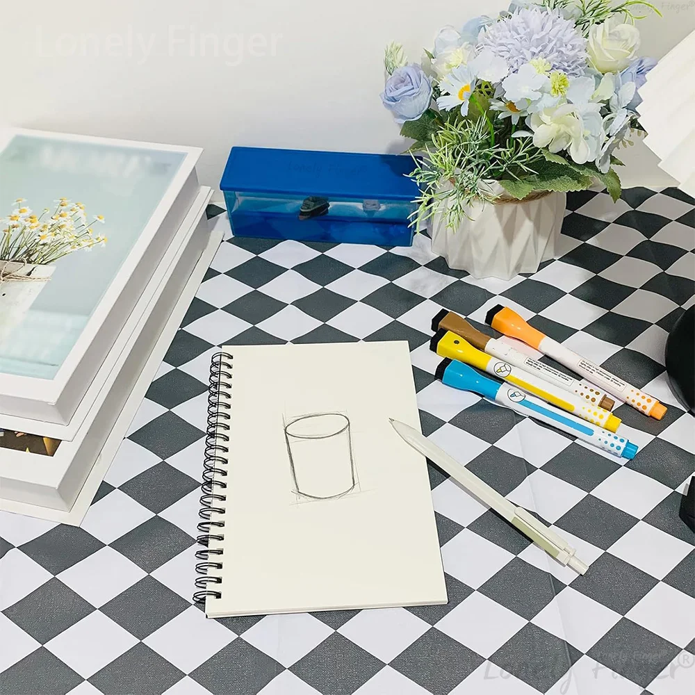 Top Spiral Bound Sketchbook, 100 Sheets 100GSM/68lb Artistic Blank Drawing Painting Sketching Pad Kraft Cover Hard Base Sketch B