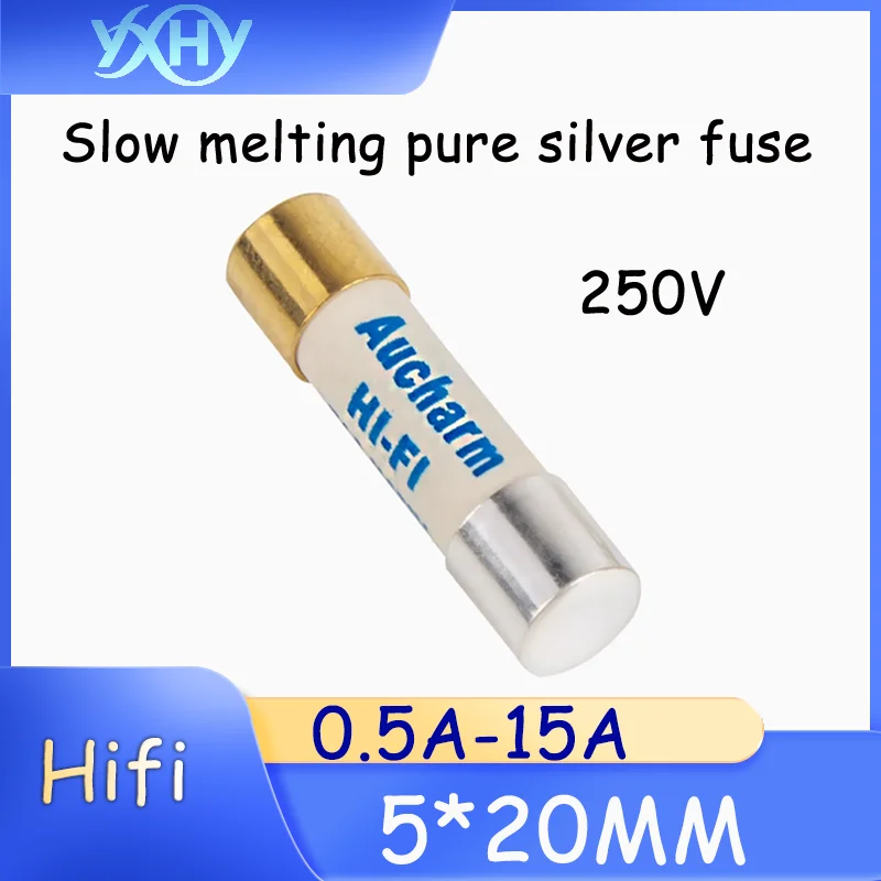 1PCS 250V slow-blow 4N pure silver fuse HIFI fuse for CD tube amplifier audio 5x20mm ...