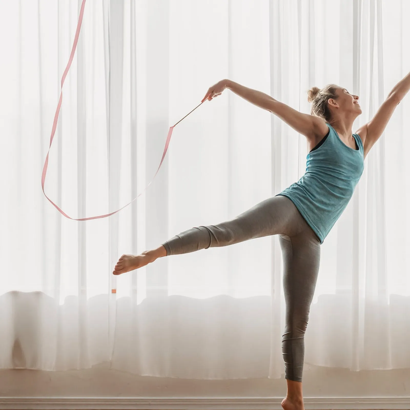 5 Cintas de Gimnasia Rítmica Coloridas para Baile, Cintas de Gimnasia para Entrenamiento, Cintas de Gimnasia