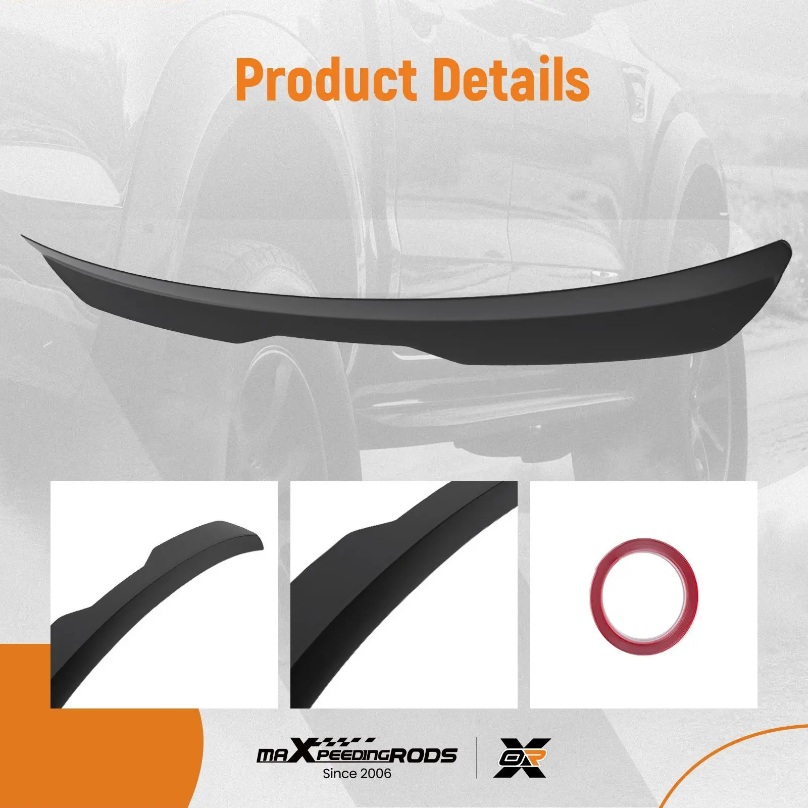 

Trunk Spoiler for VW Golf 7 MK7 R/GTI 2012-2020 Gloss Black Rear Wing ABS