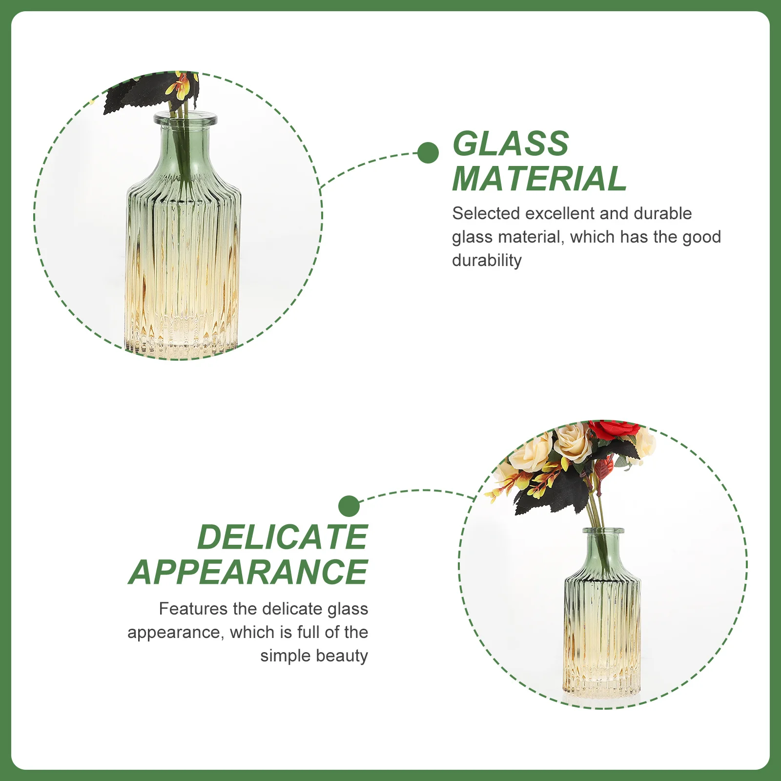 

Relief Transparent Glass Vase Hydroponic Flower Arrangement Chic Home Decoration Transparent Glass Vase