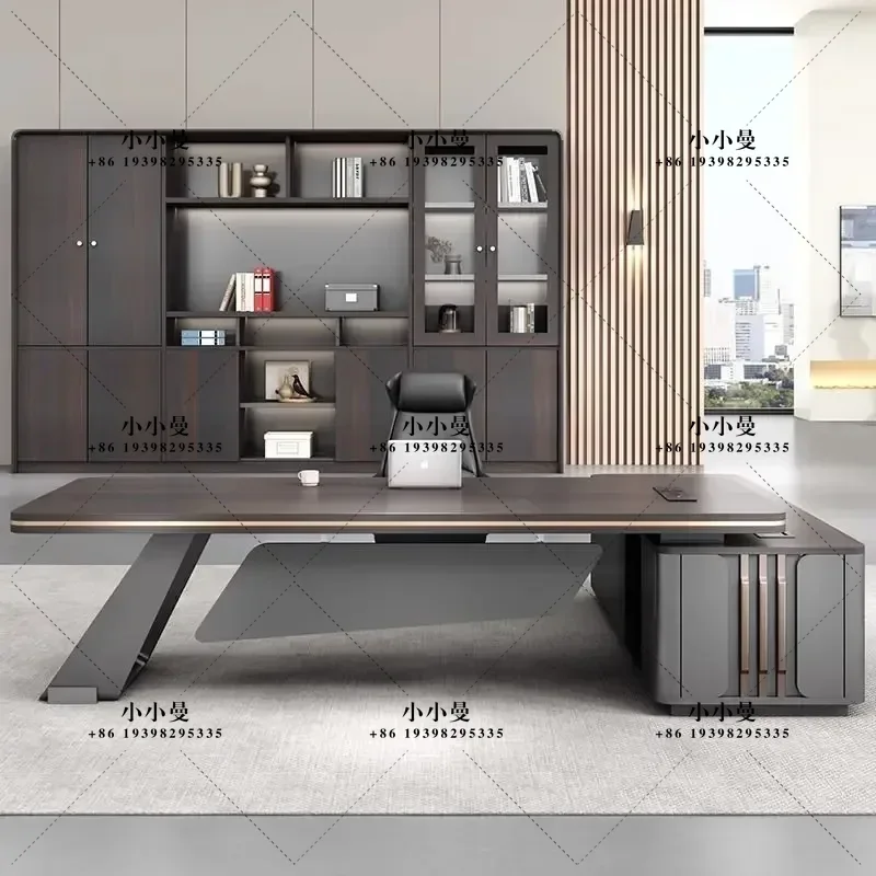 High-end light luxury minimalist modern leadership office furniture executive desk