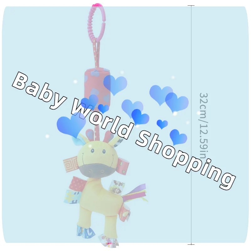 Sensorische Hängespielzeuge für Neugeborene, weiche Lernspielzeuge für Kleinkinder, Kinderwagen, Babybett, Wiege mit Beißring für Kleinkinder