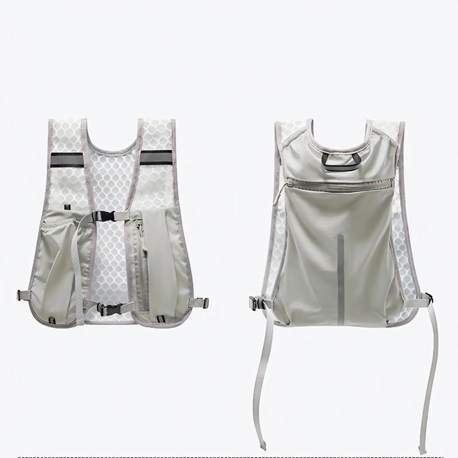 Running Hydration Vest Pack Water Bottle Holder Reflective Sports Backpack for Trail Running and Outdoor Adventures