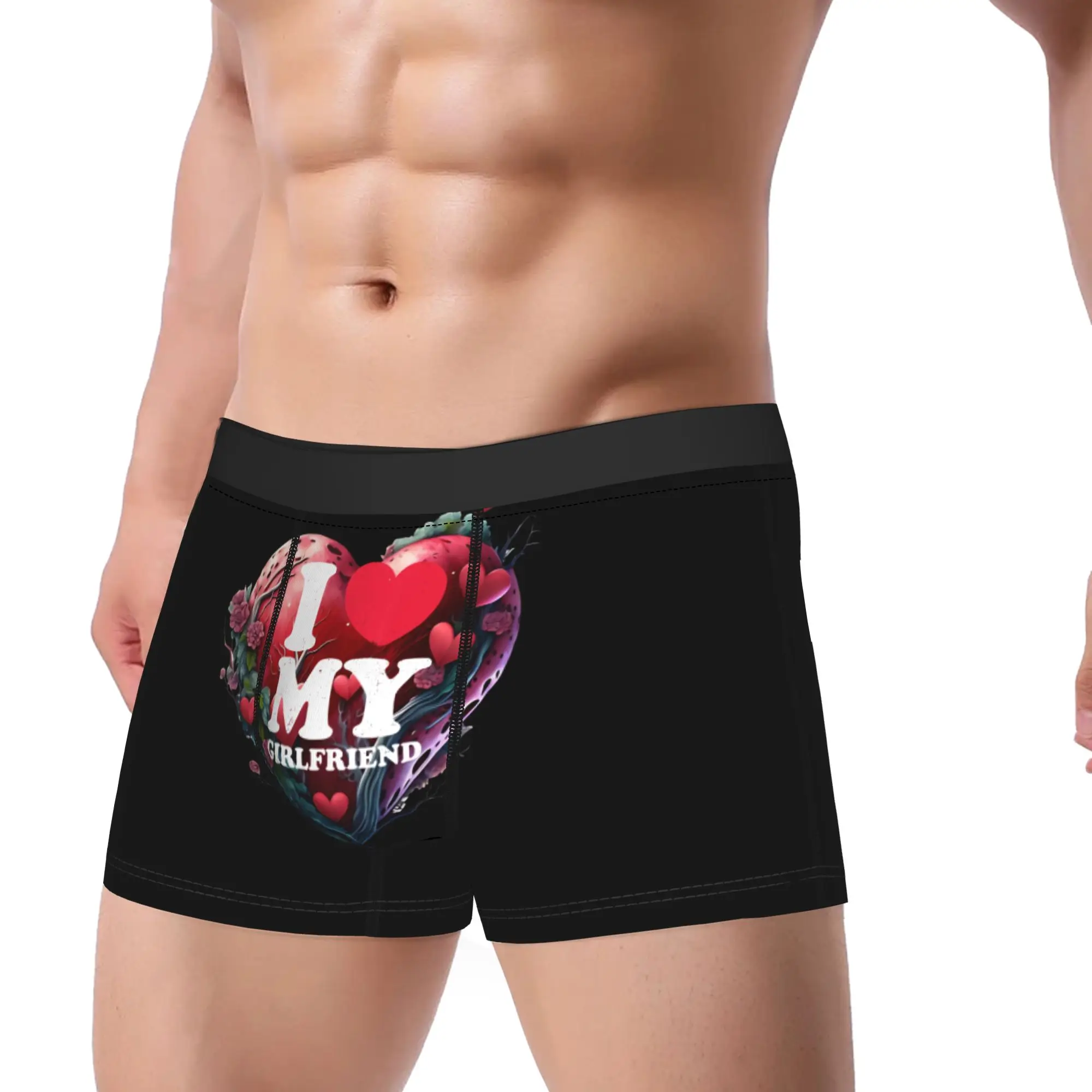 I Love My Hot Girlfriend I Heart My Hot Girlfriend GF Underwear Classic Panties Boxer Brief For Men Pouch Large Size Boxershorts