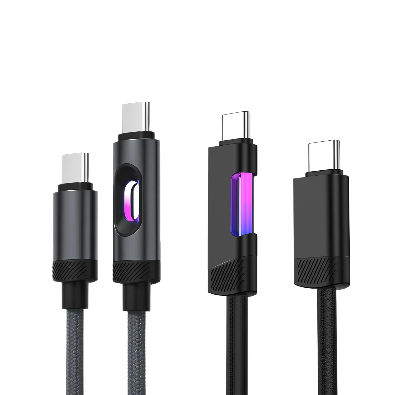 1PCS 240W Fast Charging USB to Type C Cable Charger Wire With LED Light for Xiaomi Samsung Laptop USB-C Cord