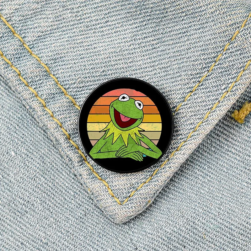 Kermit Special The Frog Pin Custom Funny Brooches Shirt Lapel Bag Cute Badge Cartoon Cute Jewelry Gift for Lover Girl Friends