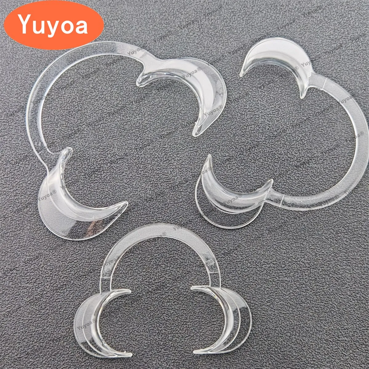 100Pcs C-Shaped Dental Cheek Retractors S/M/L Mouth Opener Teeth Treatment Mouth Opener for Repairing Dentist Supplies