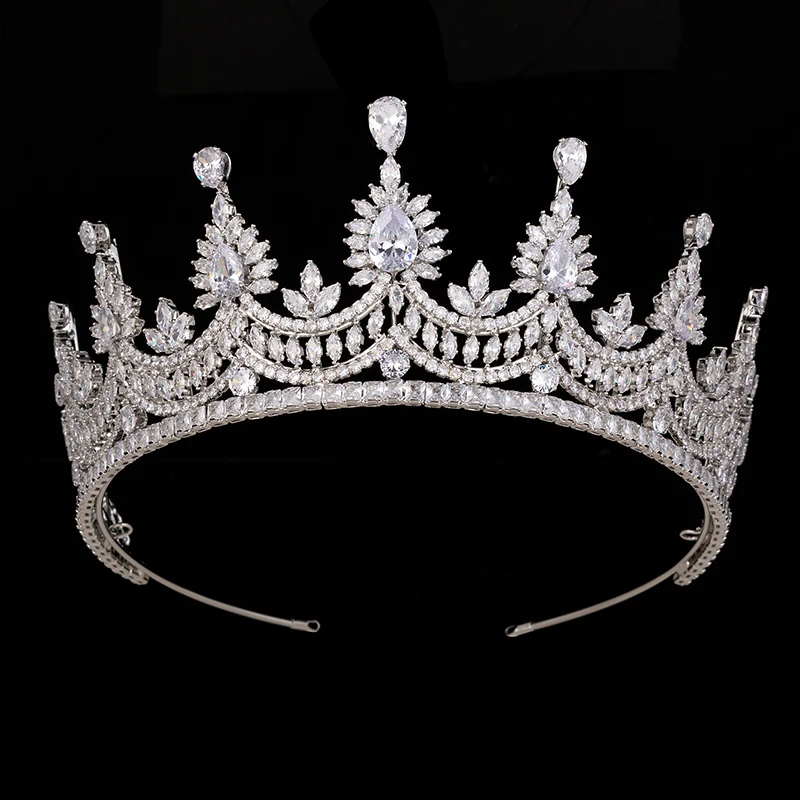 

Crown HADIYANA Luxury Cubic Zirconia Headbands Bridal Crowns Elegant Headwear Wear Wedding Hair Accessories Party Jewelr BC6452