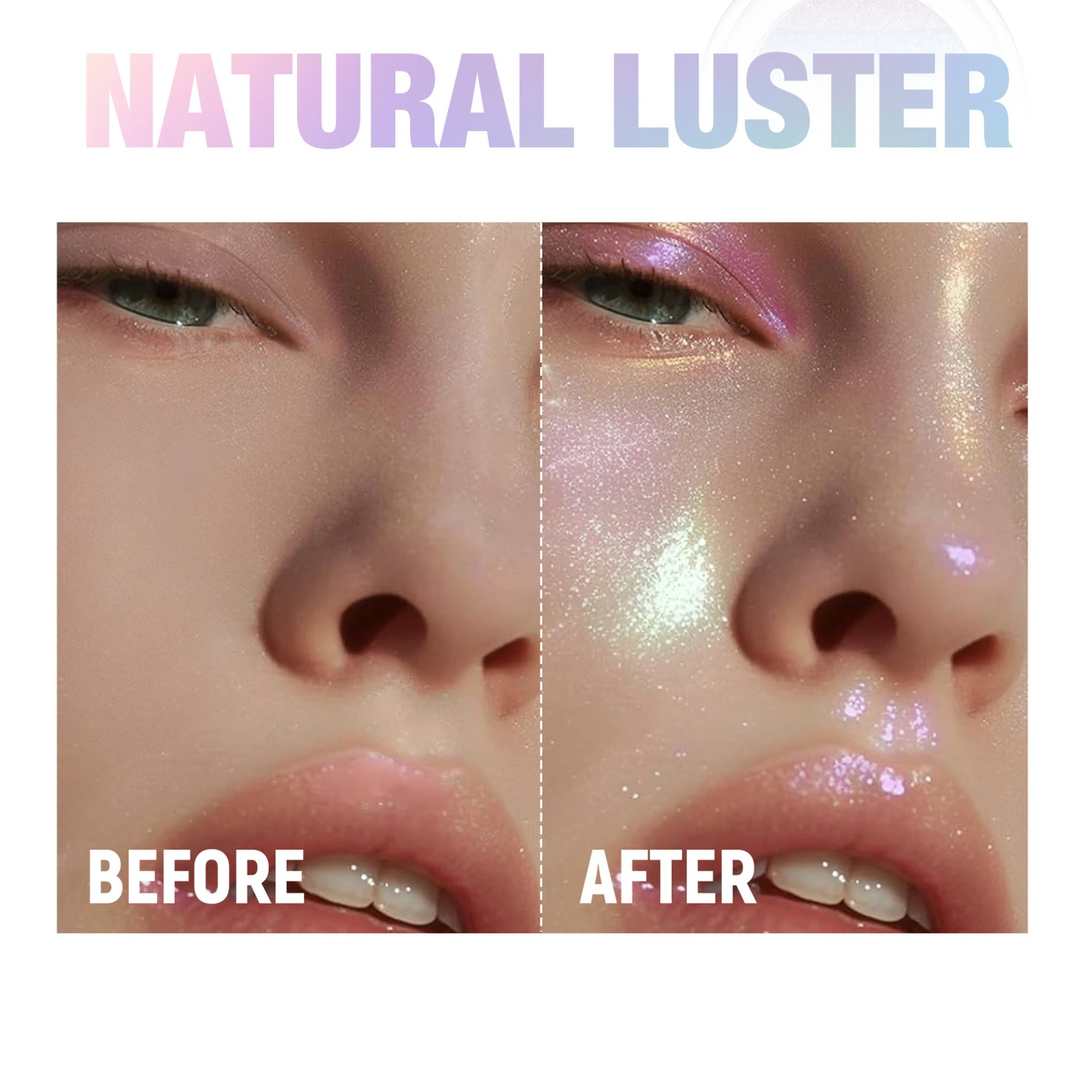 Paleta de sombras com mudanças de cor, 5 cores, azul, brilho, efeito camaleão, mudança magnética, maquiagem pigmentada de longa duração