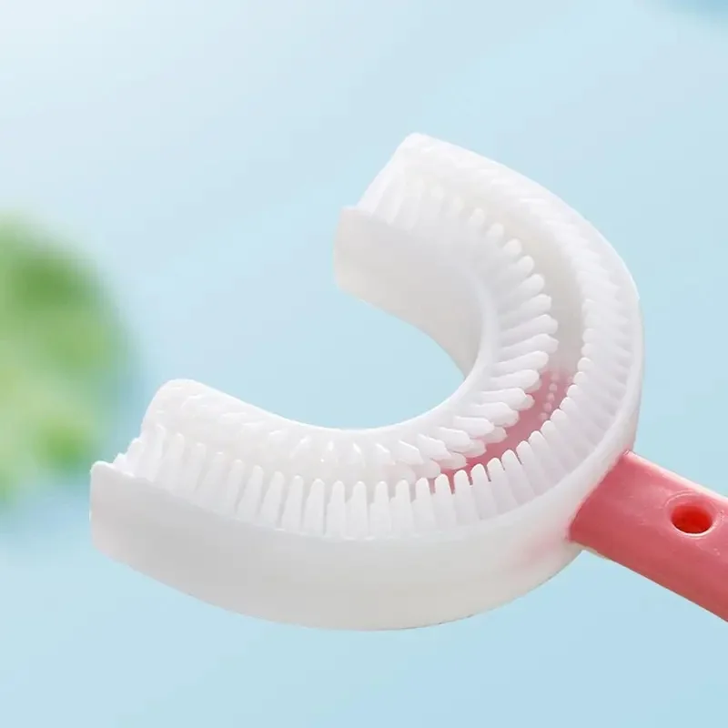 1/2/3/4pcs Kids Toothbrush for Training Teeing Silicone Bristles Massage Gums