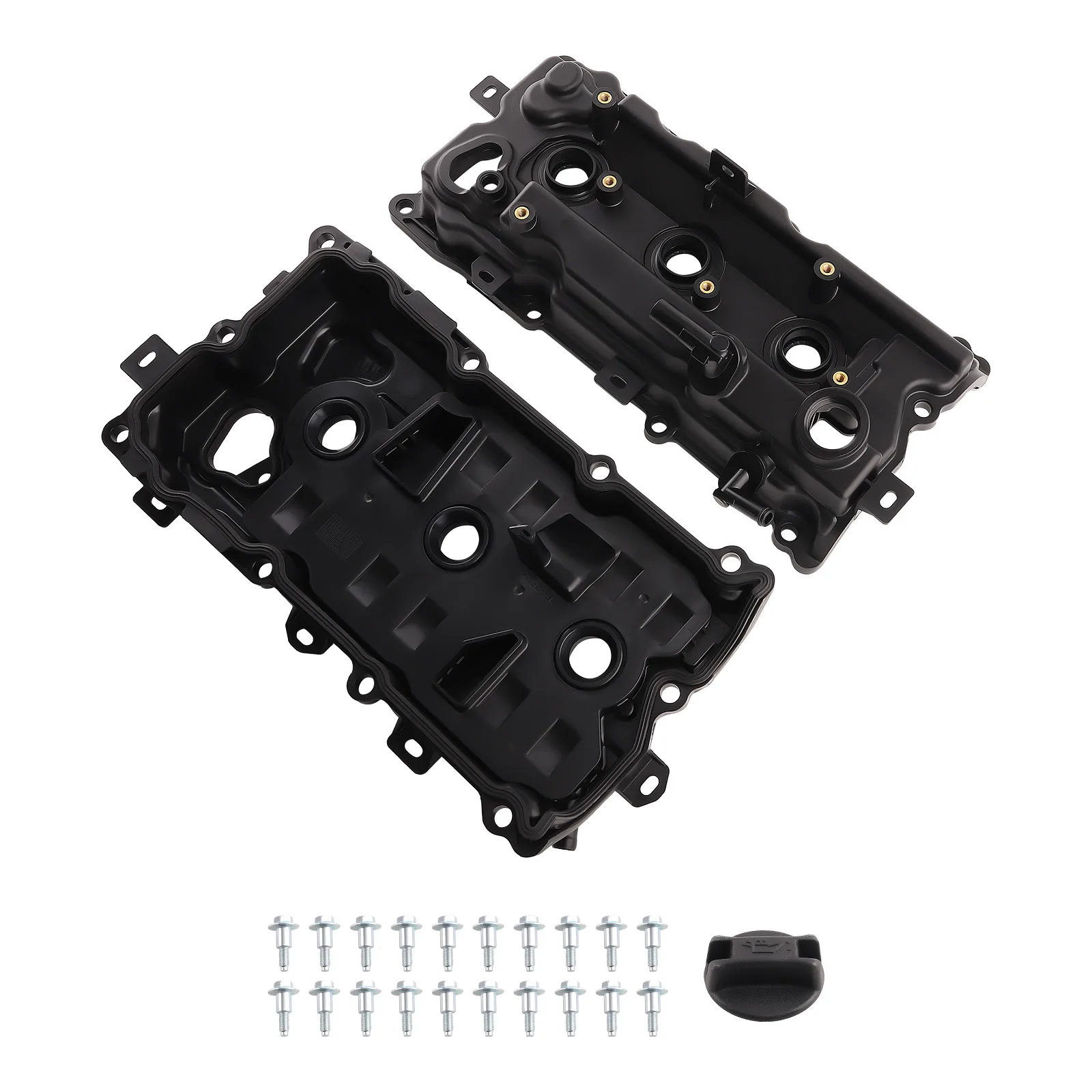 2x Valve Cover w/ Gasket & Cap for Nissan Altima Pathfinder JX35 QX60 3.5L 2007-2014 13264-JA10A 13264-JA10B