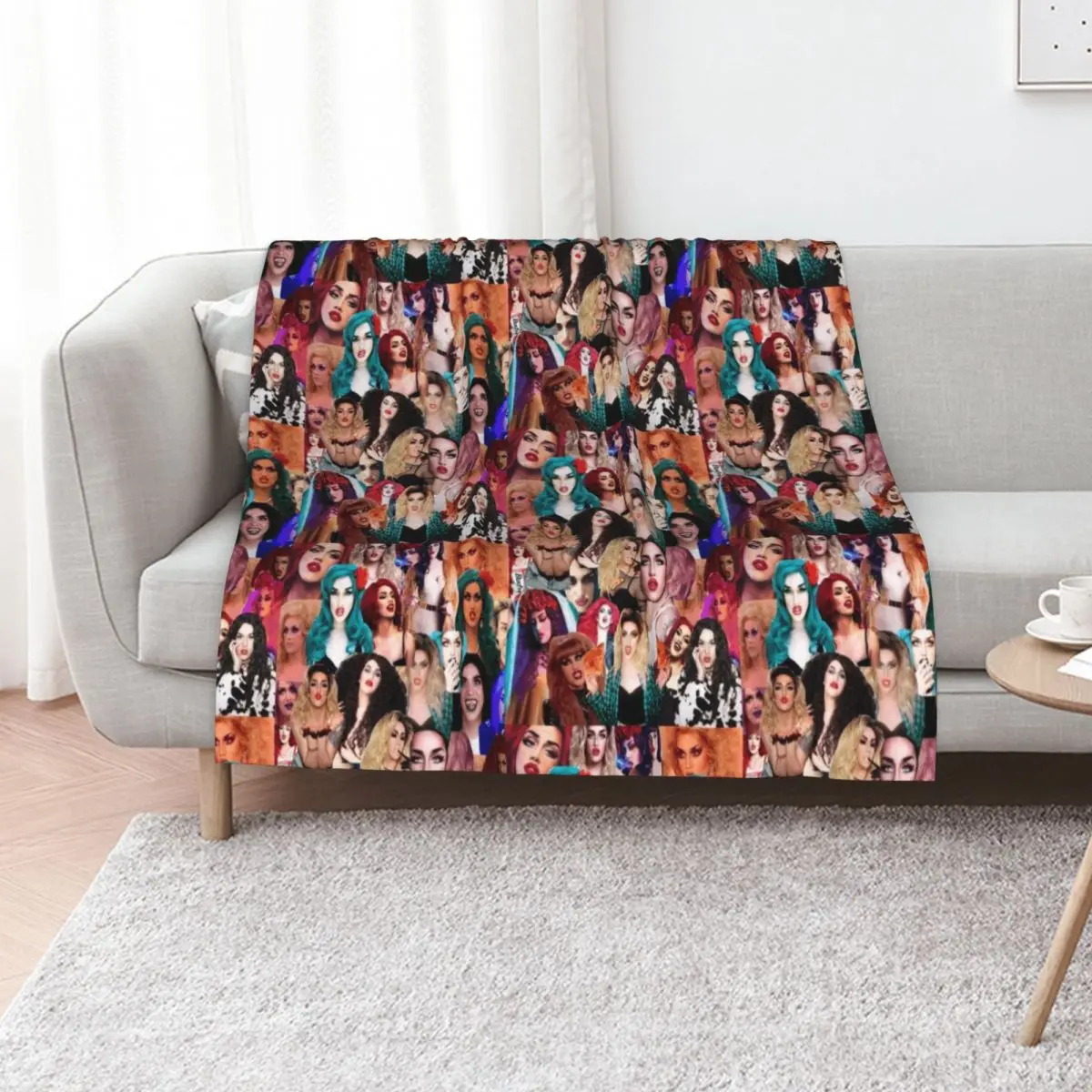 Adore Delano Collage Throw Blanket warm for winter Bed Fashionable Camping Luxury St Fashion Sofas Thermals For Travel Blankets