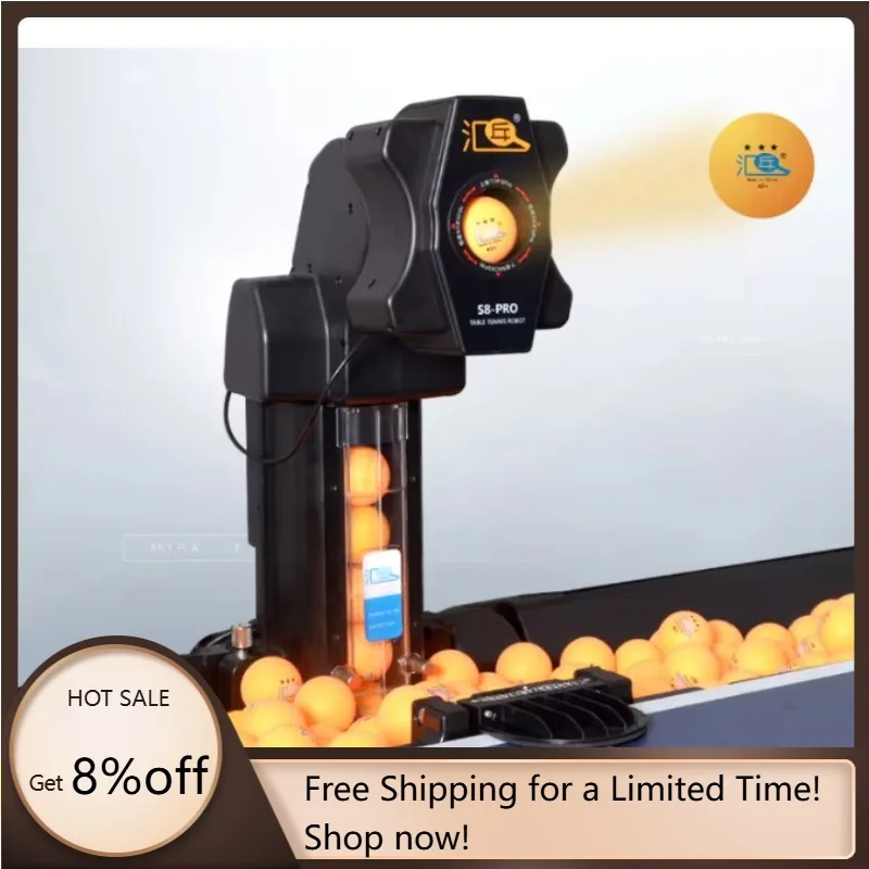 STLF S8PRO السيارات التلقائي الكامل تنس الطاولة روبوت Huipang آلة تقديم قابلة للبرمجة للتدريب التبديل عالية التقنية بينغبونغ