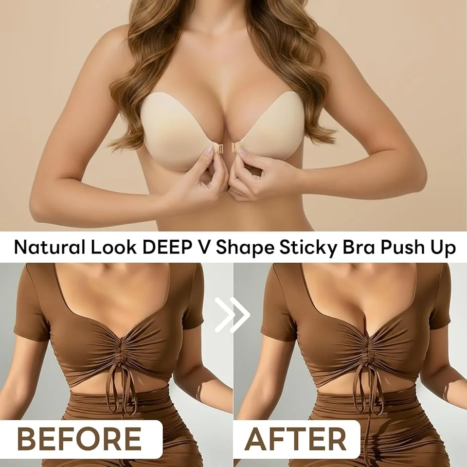 Невидимый бюстгальтер без брет – обзор и цена Backless Bra Sticky