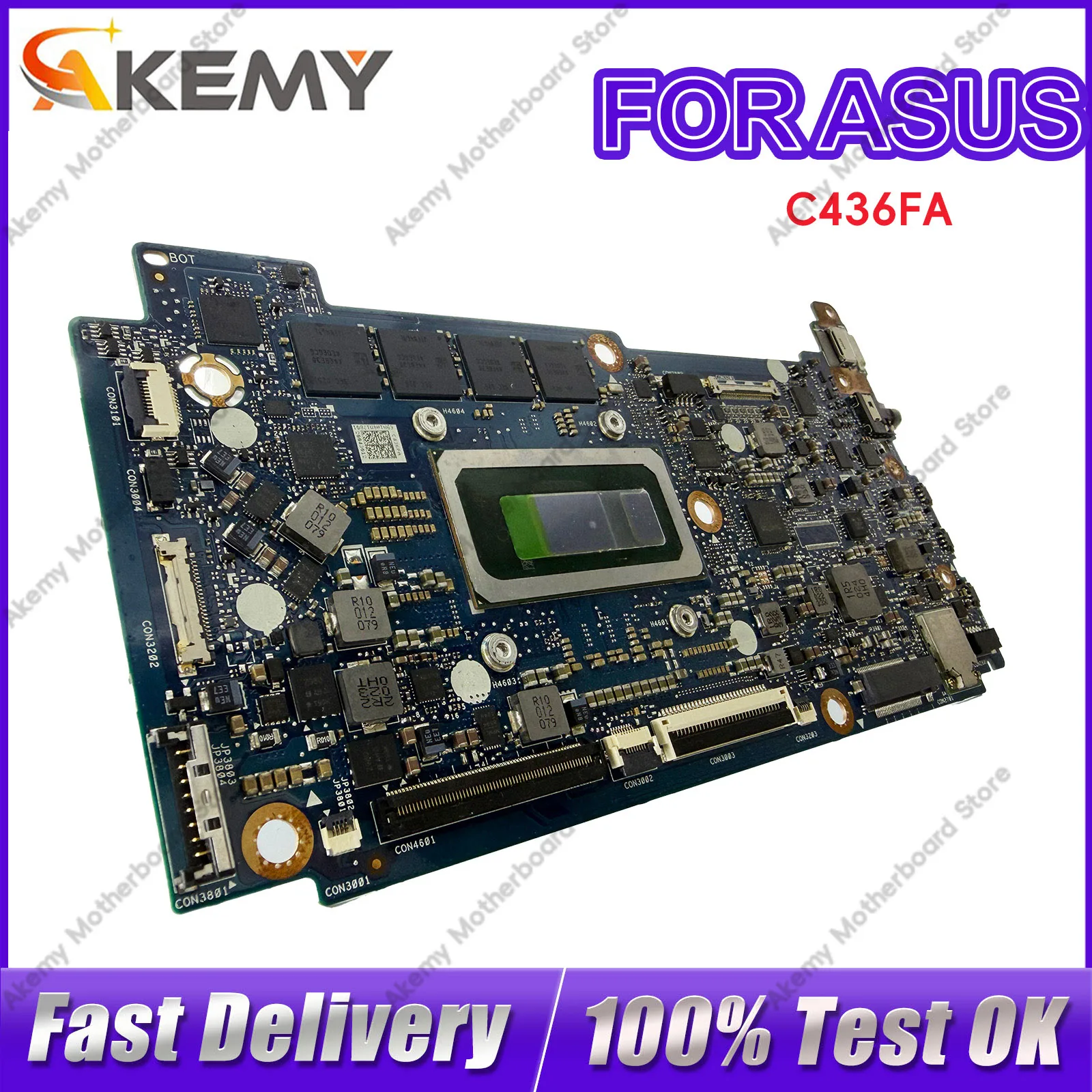 

C436FA Laptop Motherboard For ASUS Chromebook C436F C436FA Mainboard With 10th Gen I3 i5 i7 CPU 100% tests OK fast shipping