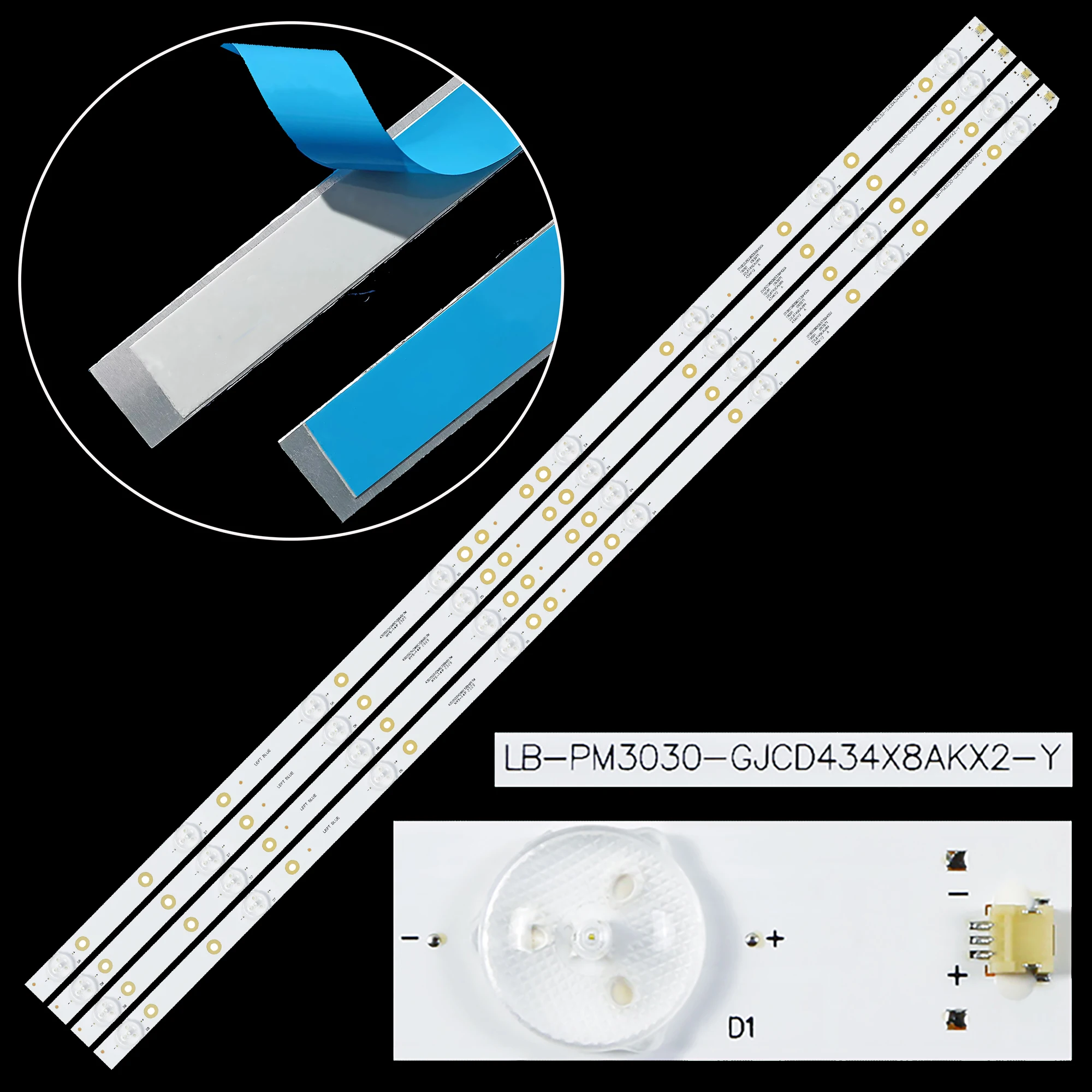 

LED BackLight Strip For LE43S5970 LE43S5977 43PFG5102 43PFG5102/77 43APU2 43AKY2 LB-PM3030-GJCD434X8AKX2-S
