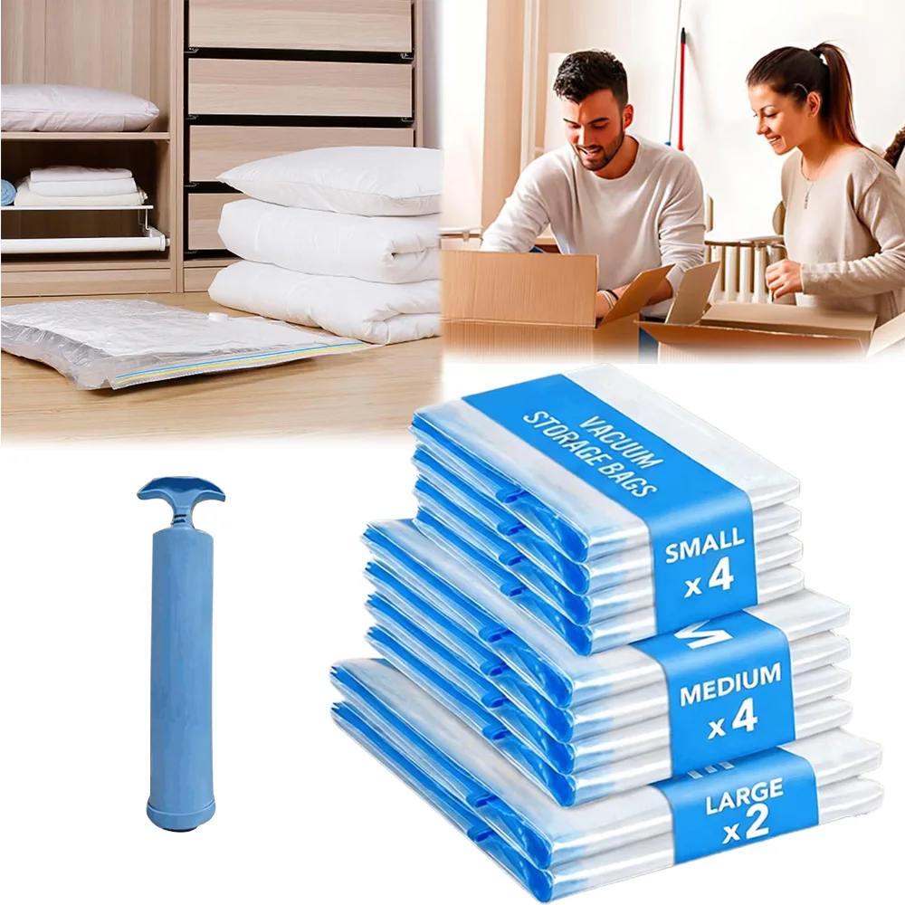 11 Piece Vacuum Storage Bags for Clothes and Bedding