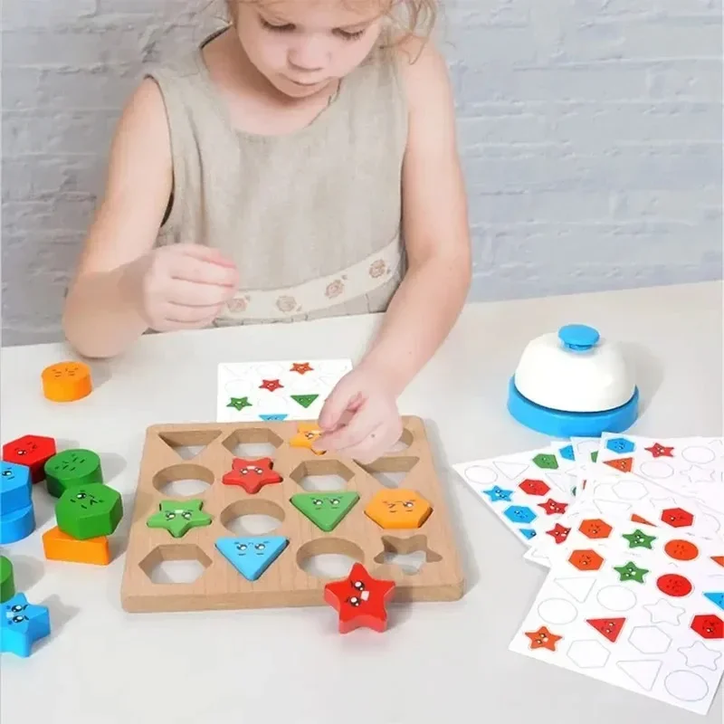Montessori Form Farbe Geometrische Passende Spiel Speicher Schach Sortierer Spielzeug Farbe Sensorischen Pädagogisches Spielzeug Für Kinder Baby!!! !