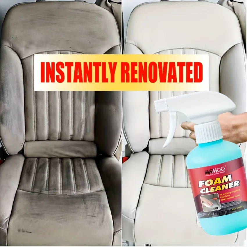 Multi-Purpose Car Foam Cleaner for Steering Wheel, Plastic, Dashboard, Seat Stain - Auto Interior Restoration Long Protection