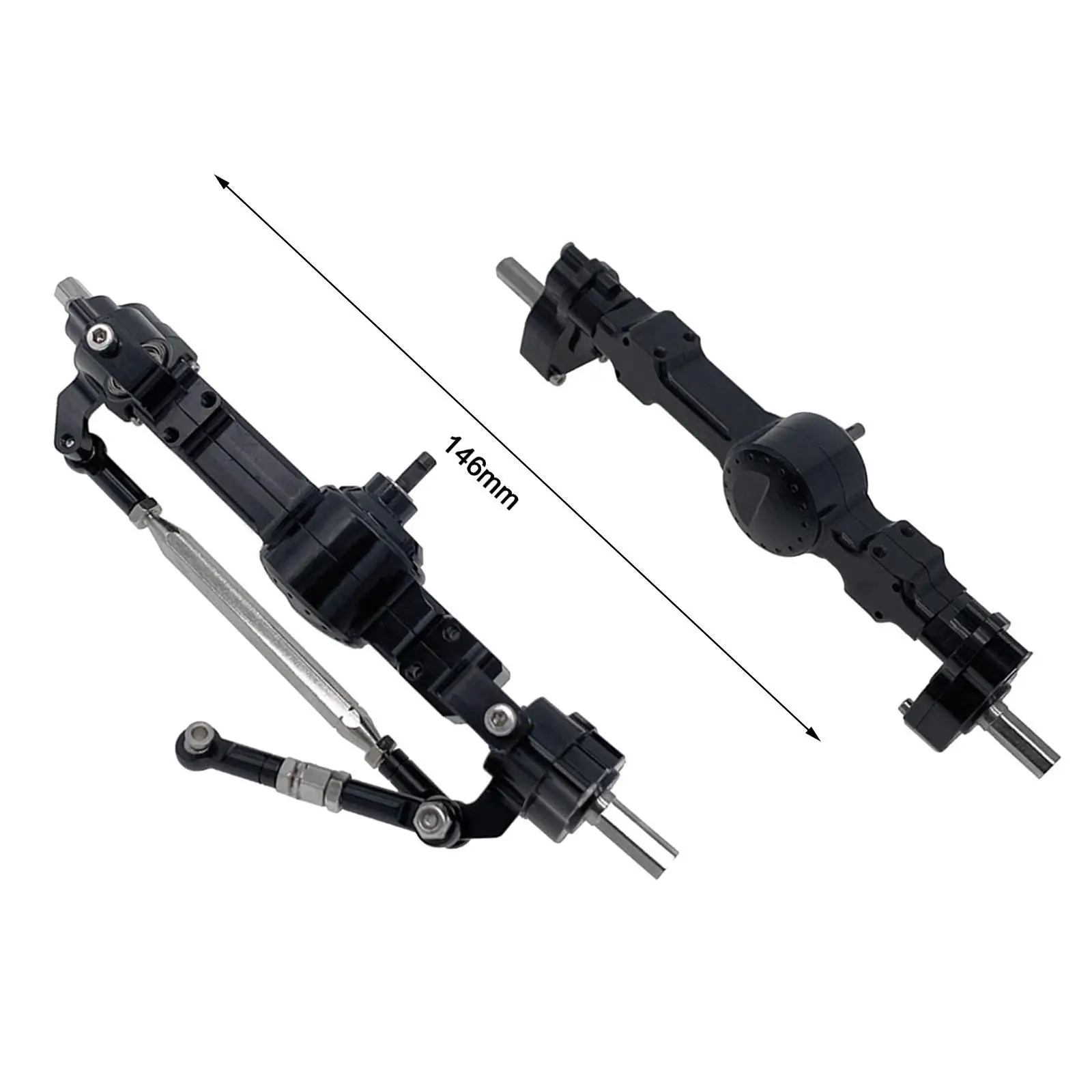 RC Car Front and Rear Axle Set DIY Accessory for 1:12 Scale MN99S MN91
