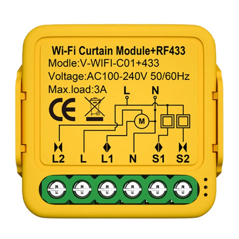 F-T Tuya الذكية واي فاي RF433 الستار وحدة تبديل التحكم للكهرباء الأسطوانة مصراع أعمى المحرك يعمل مع اليكسا
