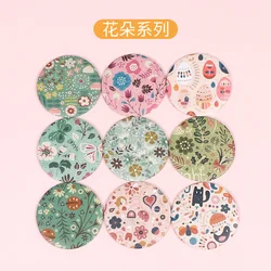 30 Pcs Cartoon Flower Cosmetic Mirror / Sweet Women Makeup Pocket Mini Portable /Nice Party Christmas Gift