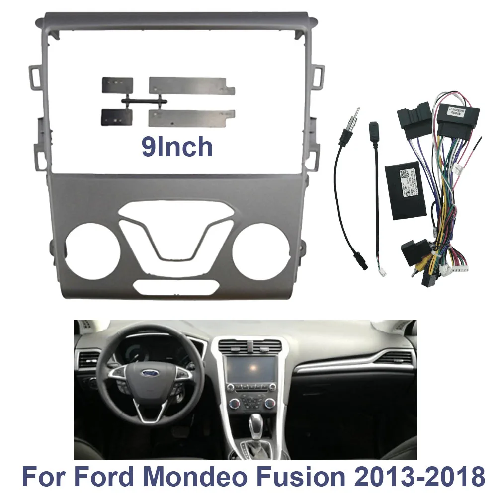 

For Ford Mondeo Fusion 2013-2018 Car Radio Fascia Adapter with Canbus Box Decoder Android Dash Fitting Kit
