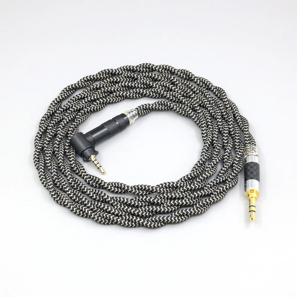 LN008494 2 Core 2.8mm Litz OFC Earphone Shield Braided Sleeve Cable For Fostex T50RP 50TH Anniversary RP Stereo Headphone