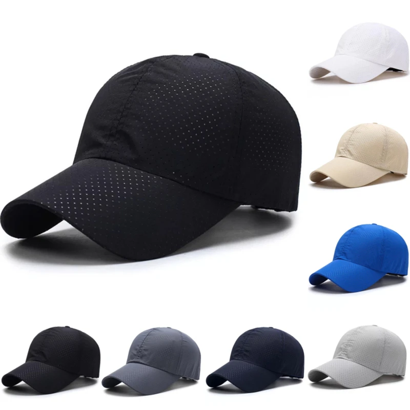 Men Women Summer Baseball Cap Quick Dry Mesh Fashion Sun Hat Breathable Hats Beach Travel Unisex Caps