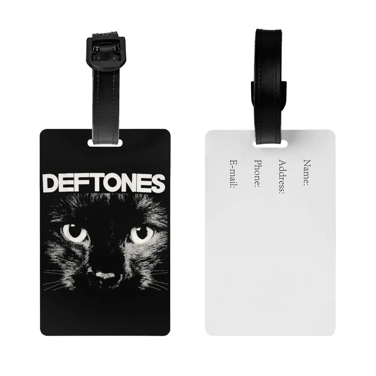 

Бирки для багажа Deftones Music Metal Band Nes Legend Awesome Art, держатели для идентификационных этикеток для чемоданов и дорожных сумок, с местом для имени, адреса и ID