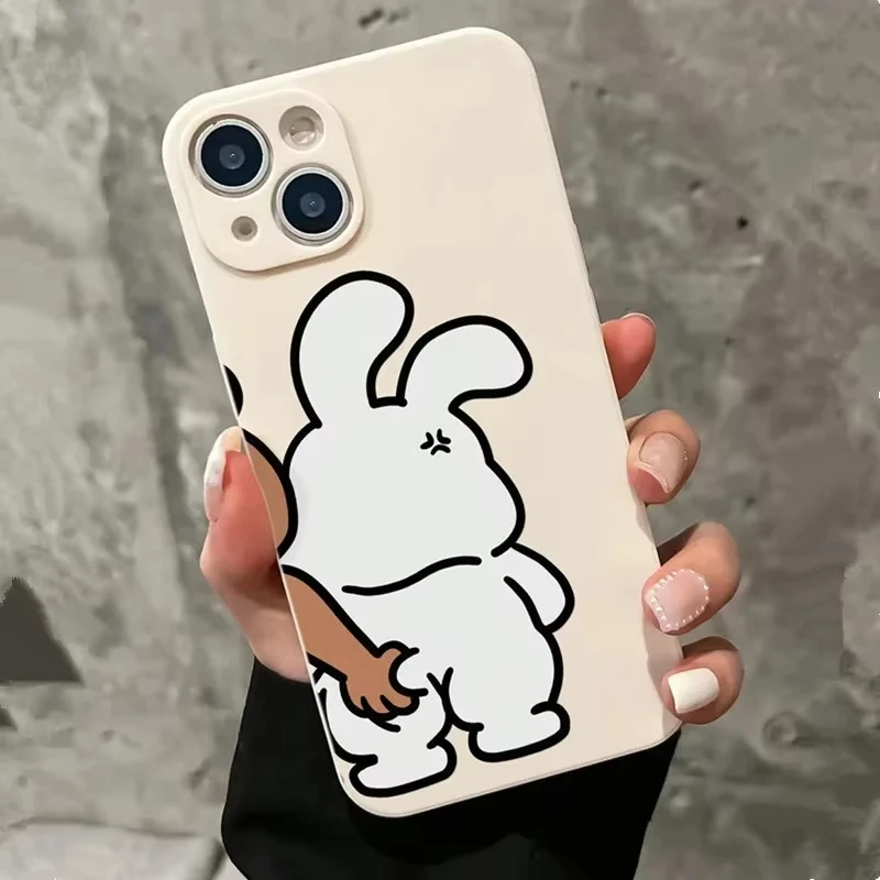 Couple Cartoon Rabbit & Bear Pattern Cases For Samsung Galaxy S25 S24 S23 Ultra S22 Plus S21 FE S20 A55 A54 A35 A15 Soft Cover - náhled 3