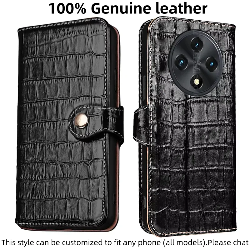 

Чехол-кошелек с текстурой крокодила из натуральной кожи для Umidigi Note 100 90 G9 5G Filp, противоударный чехол с магнитной кнопкой