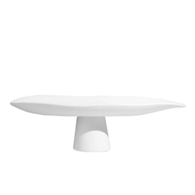 

Modern simple leaf tall bonsai tray light luxury soft decoration, fruit plate desktop decoration