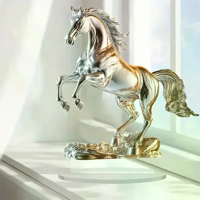 The New Cross-border White Horse Acrylic Ornament Is Suitable As A Home Decorati