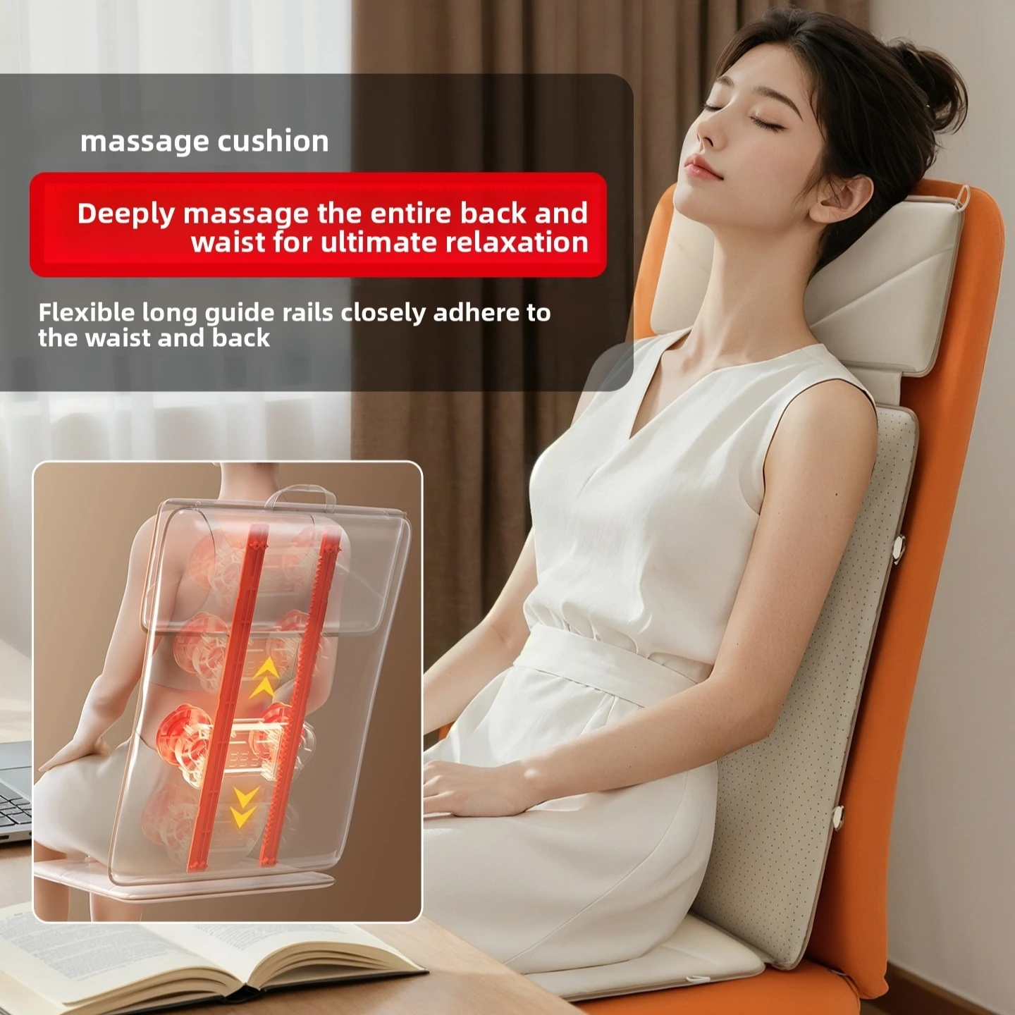 

Интеллектуальный беспроводной массажный коврик для массажа спины, эргономичный дизайн, высококачественный идеальный подарок для близких, семейный повседневный лей