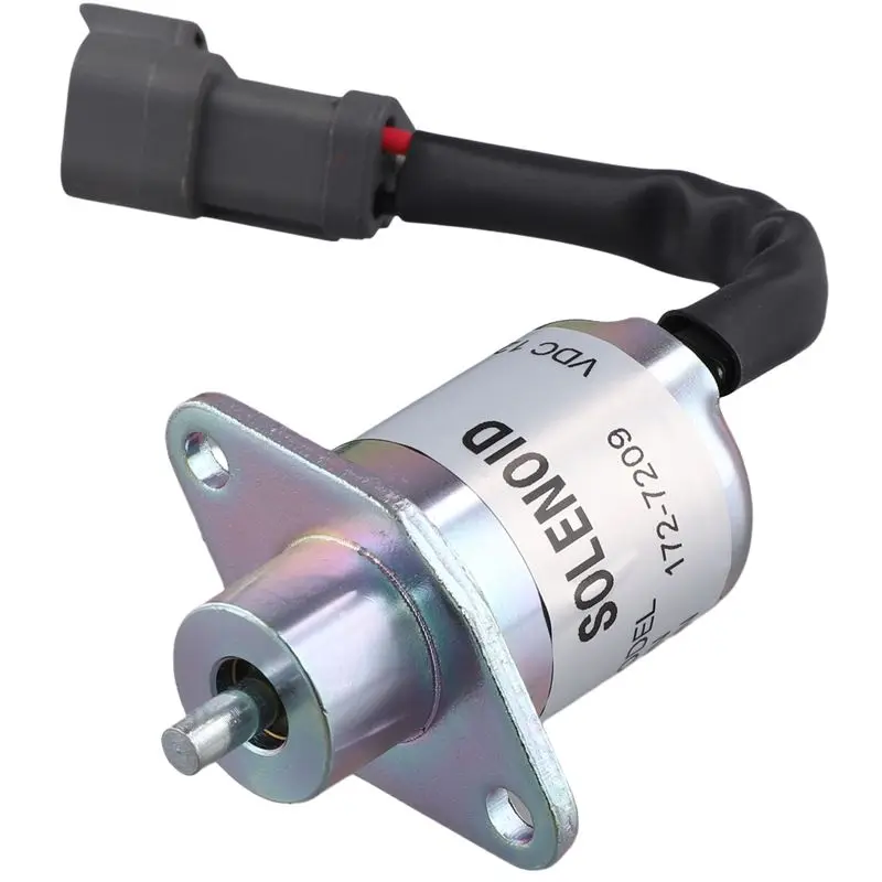A82M-172-7209 12V Shutoff Solenoid Valve For Caterpillar 3024C 3034 Engine Shutdown Oil Cut-Off Solenoid Valve 1727209