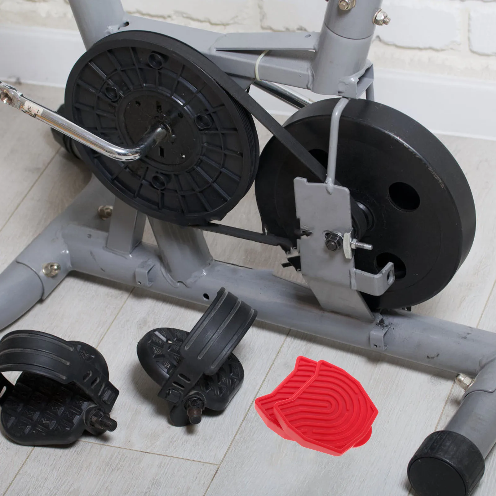 1 Pair Lock Clip Pedal Adapter For Indoor Exercise Bike Flat Conversion Replacement Compatible With Peloton Gym Cycle