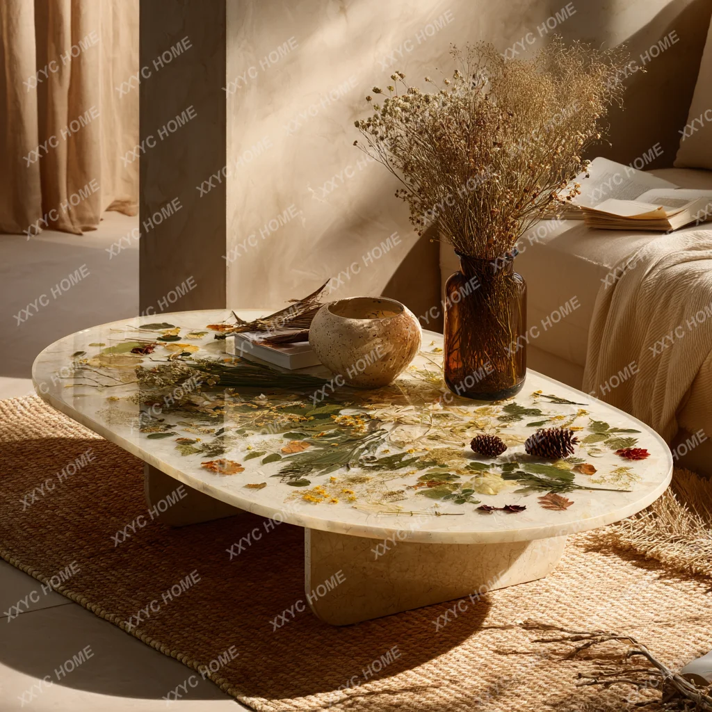 TT resin river table coffee table creative small apartment living room home simple modern light luxury table