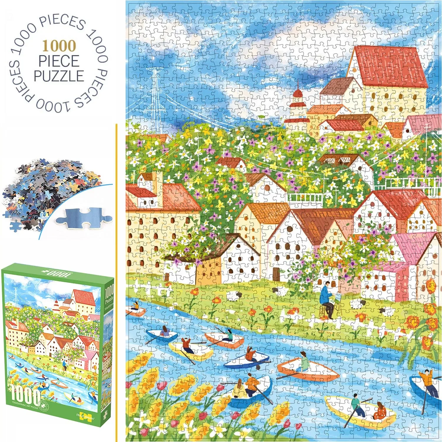 1000 قطعة مشاهد ممتعة المواد المخملية الطابق بانوراما الألغاز للبالغين ديكور المنزل ألعاب الأسرة متعة ألعاب تعليمية للأطفال