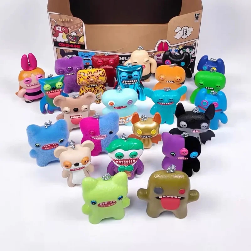 Fuggler Keychain Version 4 Blind Box Funny Ugly Monster DC Gremlins The Powerpuff Girls Figure Collectible Toy Charm Decor Gifts