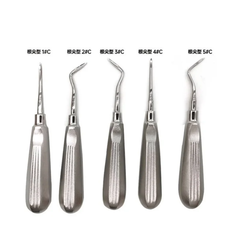 Oral Material Stainless Steel Tooth Straight Bend Collar, Spiral Extraction Splitter C Shank