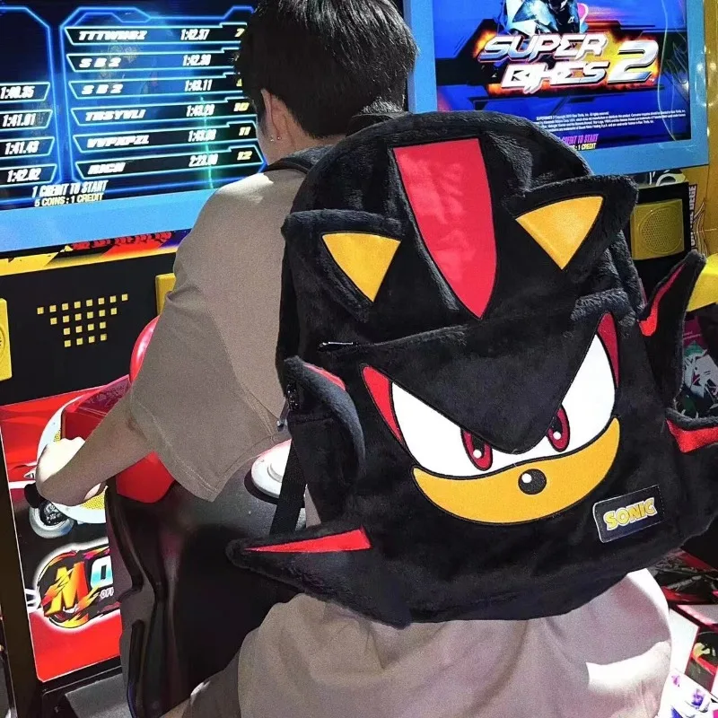 

Оригинальный школьный рюкзак Sonic, плюшевая сумка Sonic Boy, большой вместительный рюкзак с милым мультяшным дизайном, рюкзак для пары, подарок на день рождения для мальчика, подарок на Рождество
