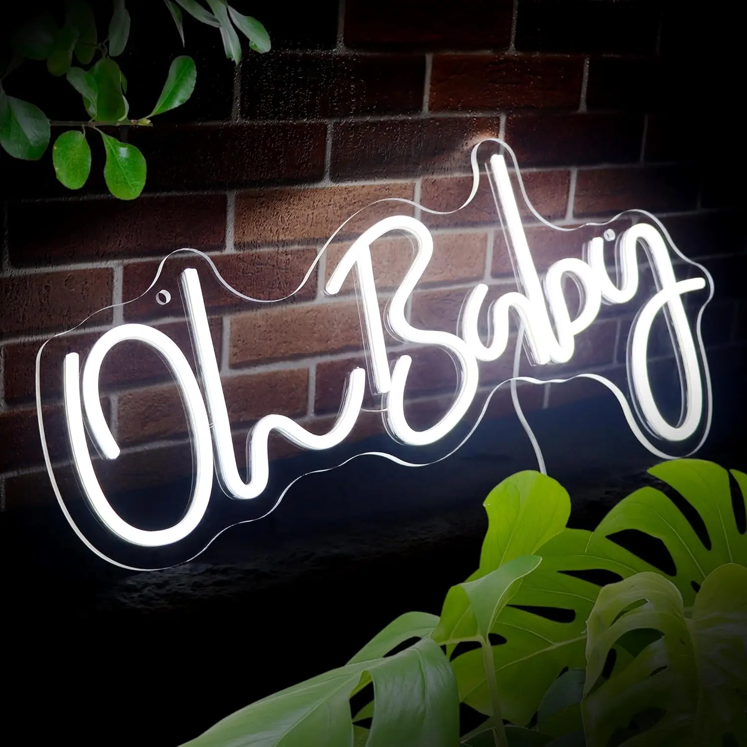 

Oh Baby Neon Sign USB Powered LED Neon Lights for Baby Shower Decorations Boy and Girl Baby Room Party Decorations Photo Prop