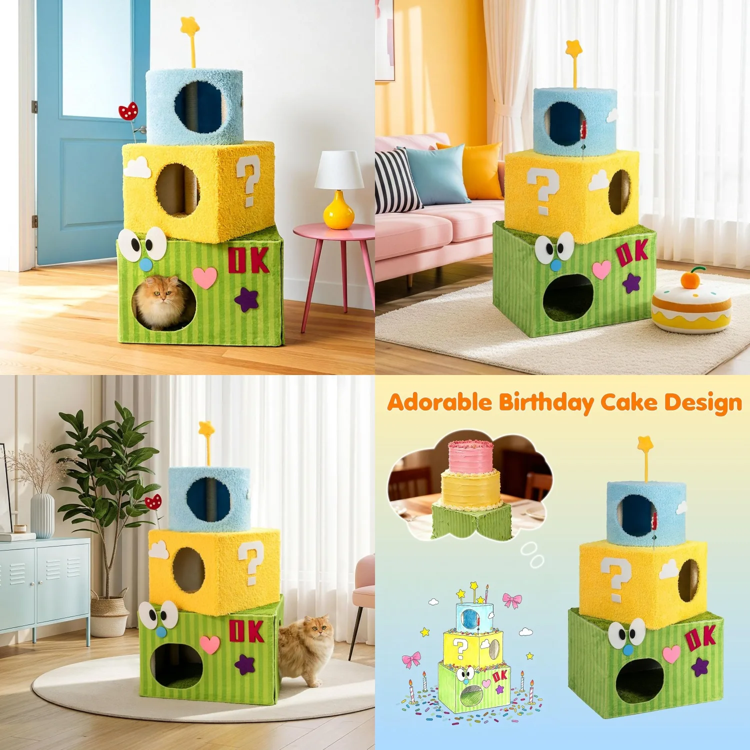 

Cat Tree for Cats, 49.2 Inches, All Breed Sizes, Climbing, Indoor, Wood and Sisal, Floor Mount, Modern, Customized
